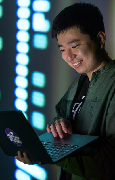 Man with a computer